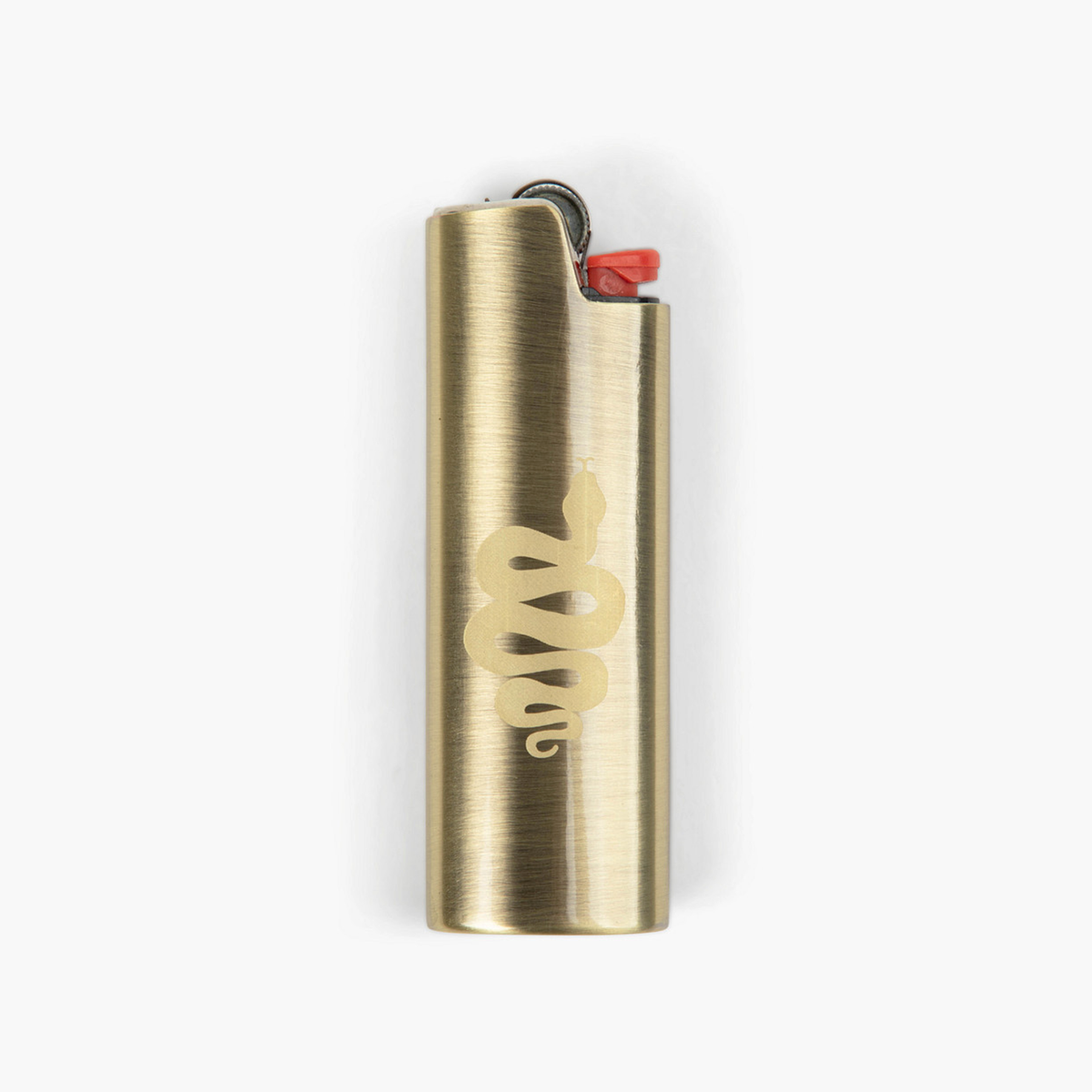 Gilded Snake Lighter Holder in Brass