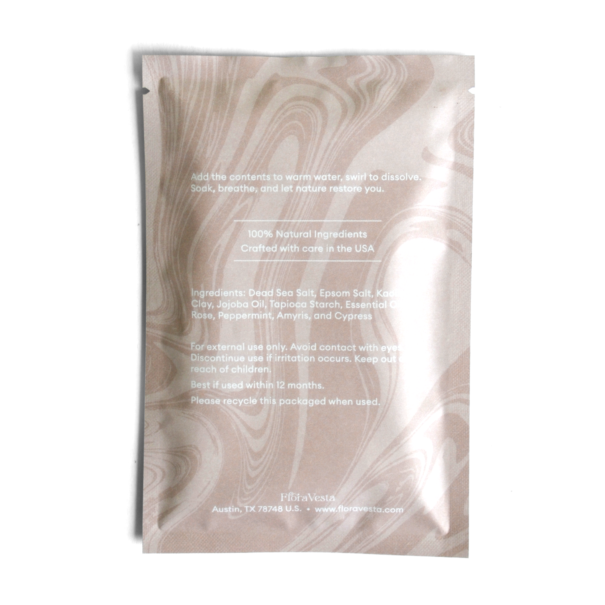 No. I Rose & Mint Bath Soak Sachet - Single Use