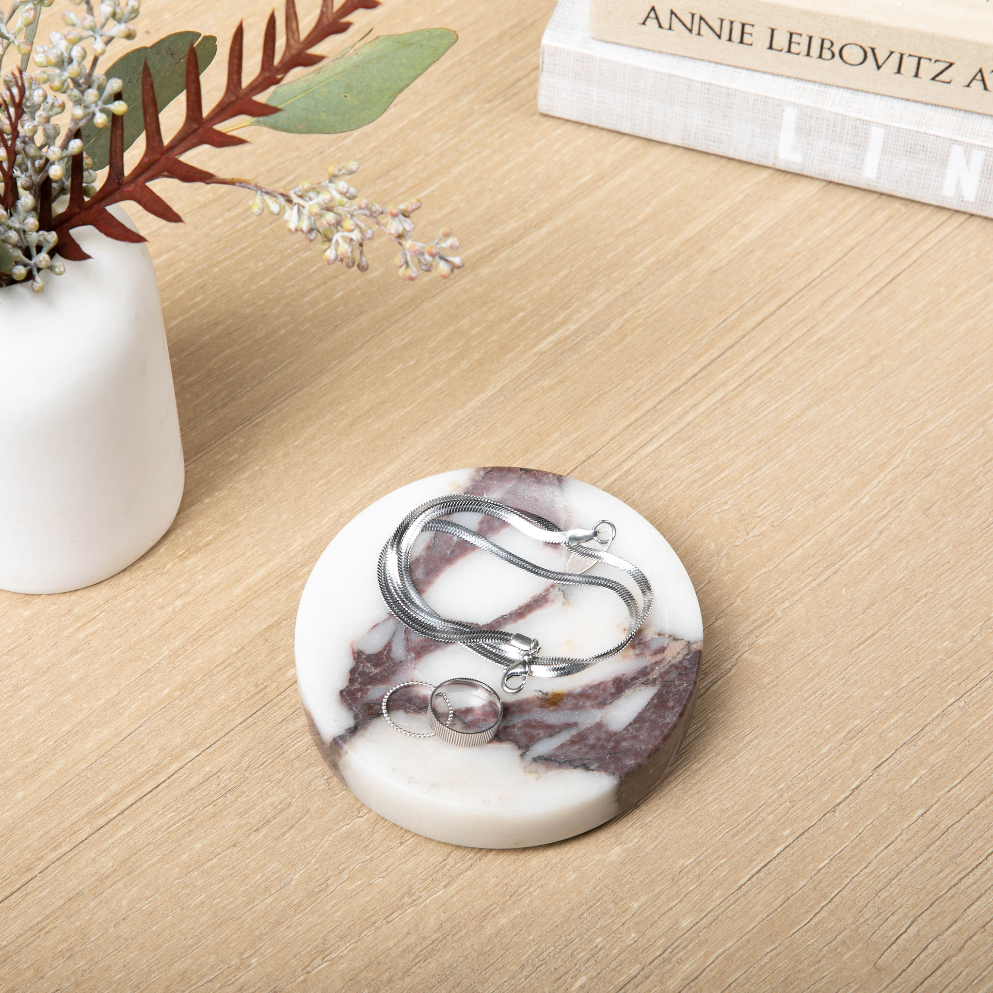 Viola Calacatta Marble Keeper Ring Dish