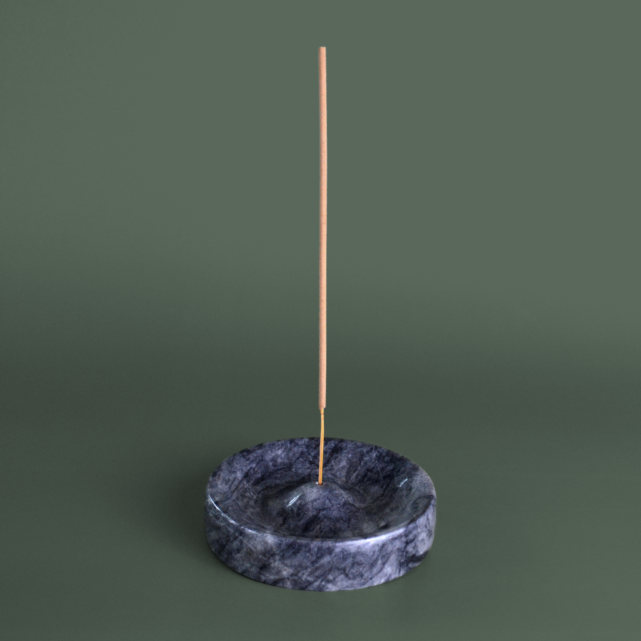 Sacred Stone Incense Holder in Dark Grey