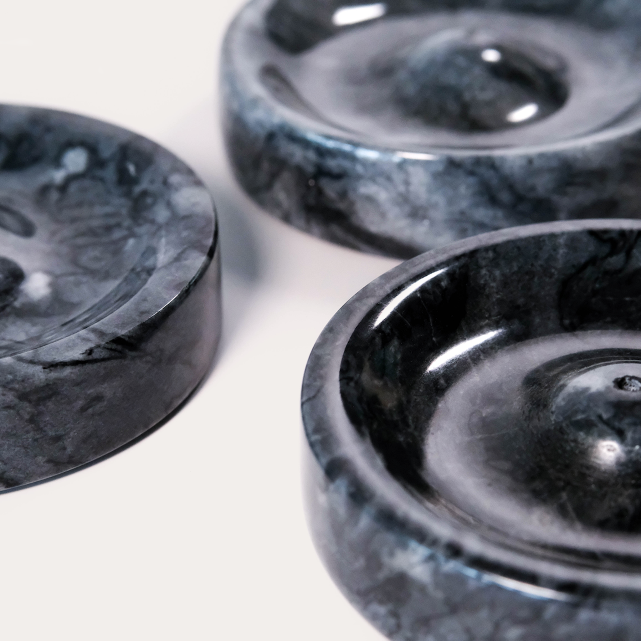 Sacred Stone Incense Holder in Dark Grey