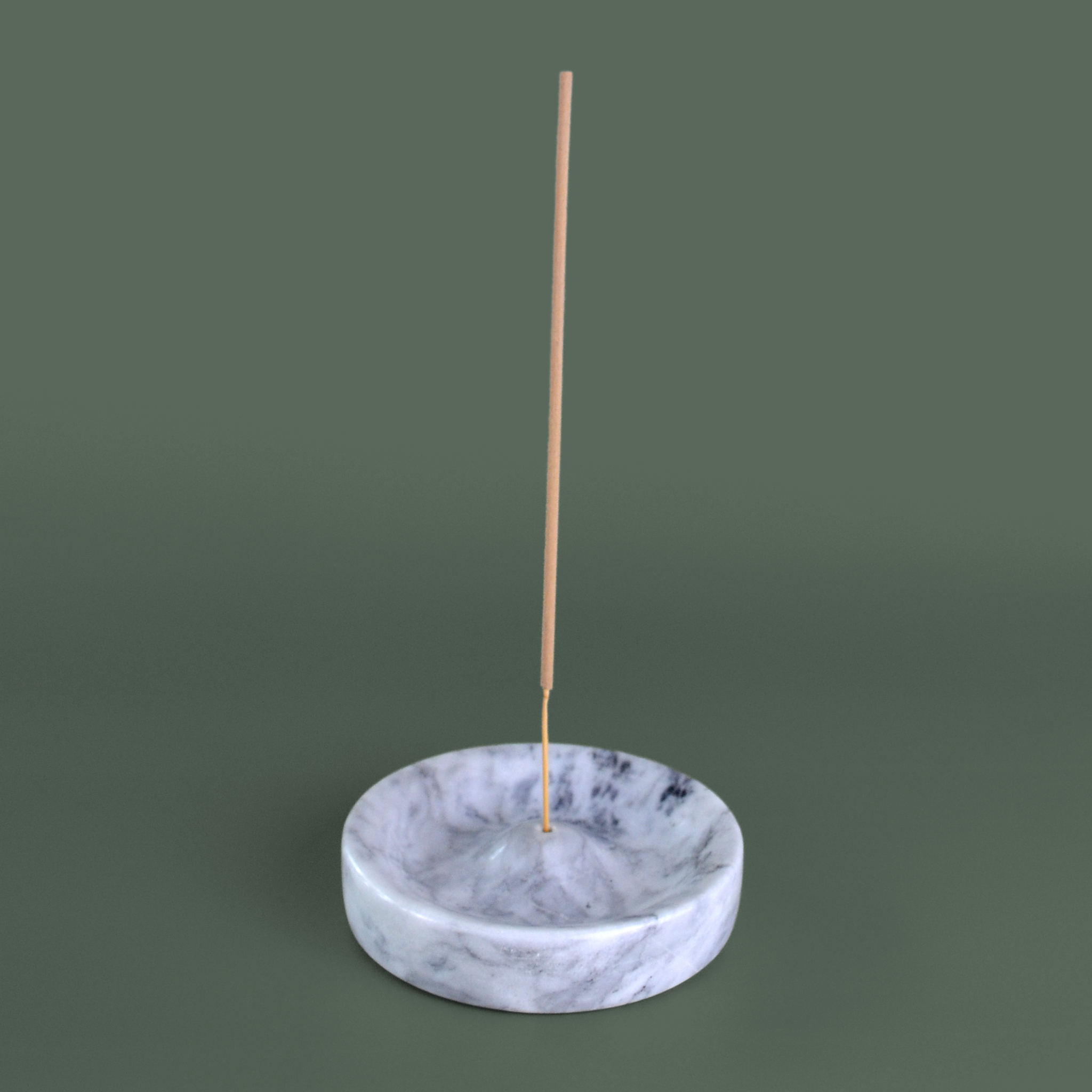 Sacred Stone Incense Holder in Light Grey